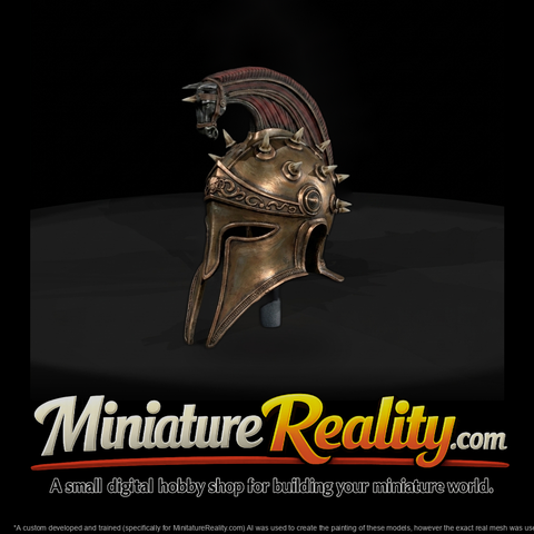 Stylized Hoplite Helmet with Horse Crest