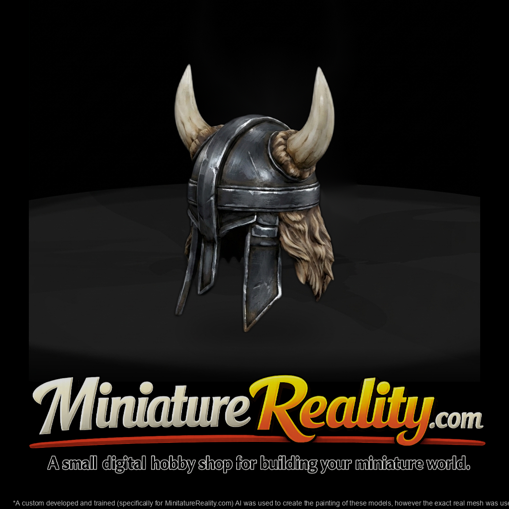 Stylized Horned Viking Helmet