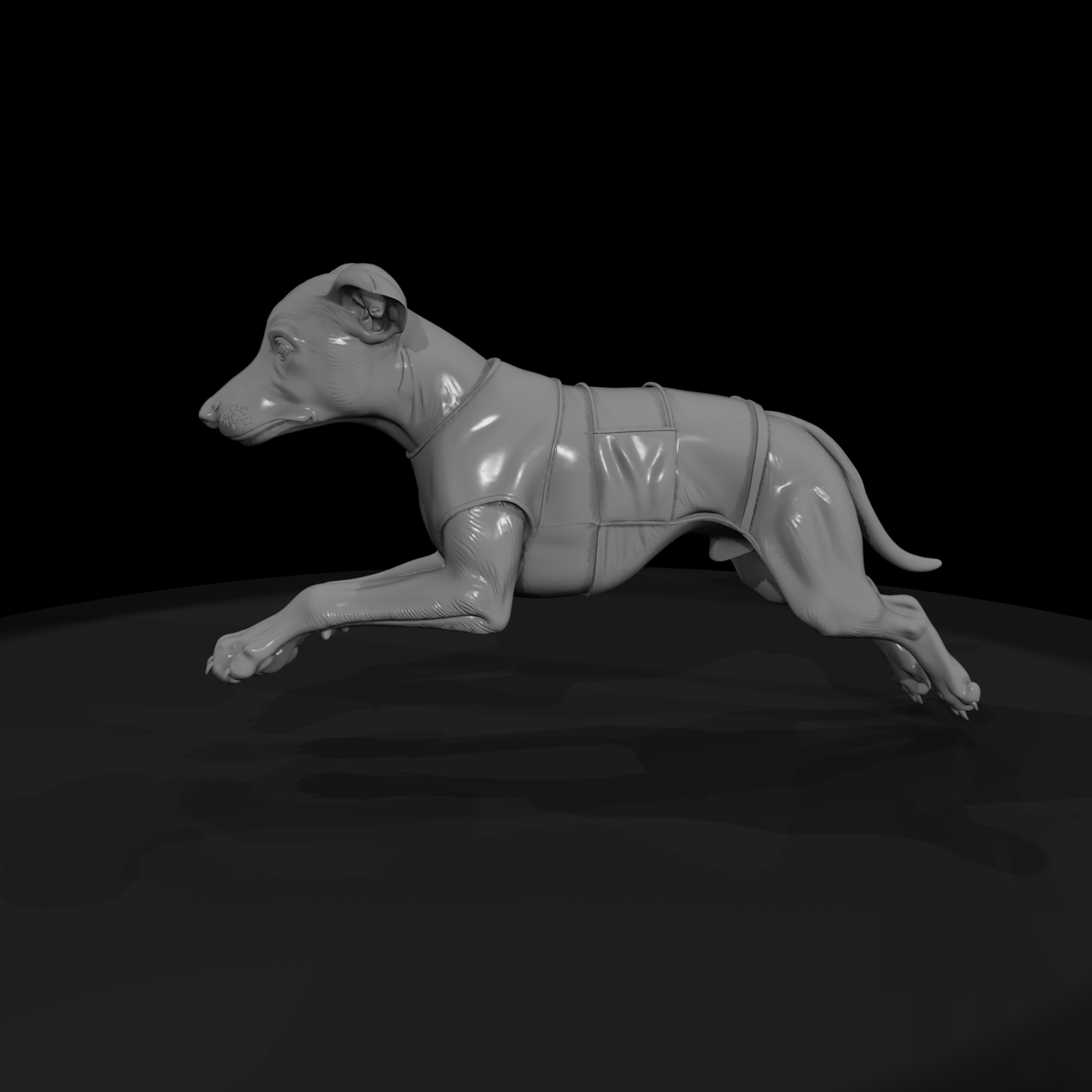 Stylized Italian Greyhound — 3D‑Printable Miniature