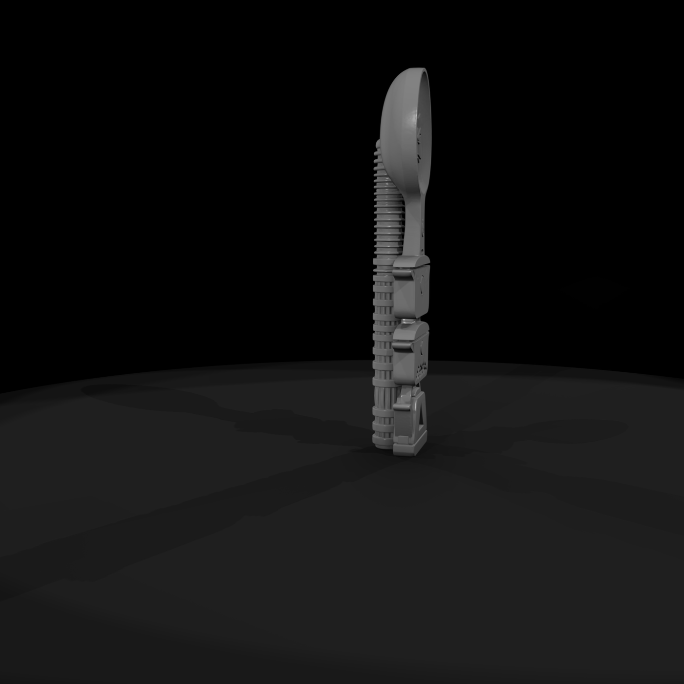 Stylized Kitchen Utensil Wall Clock — 3D Printable Miniature