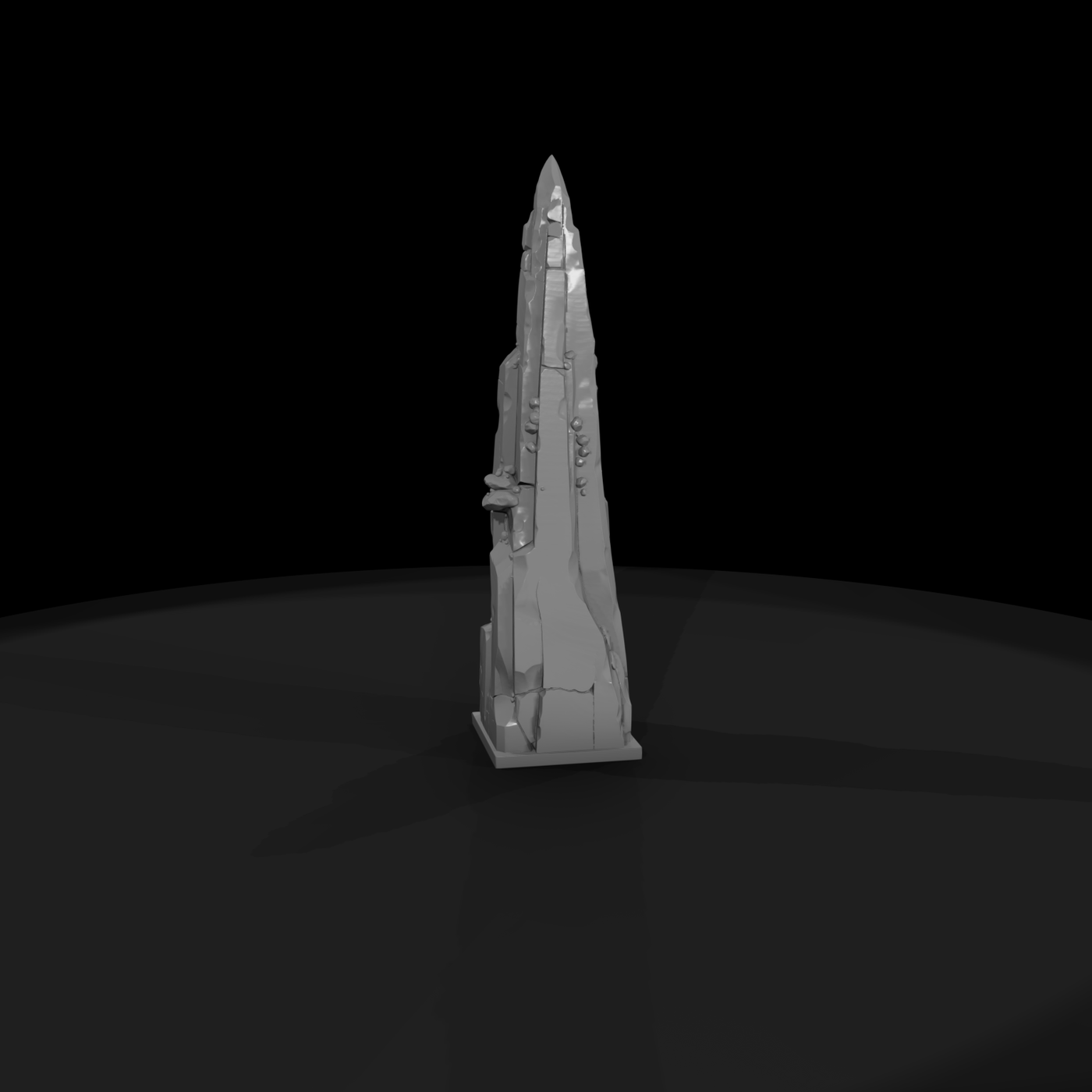 Stylized Jagged Rock Spire