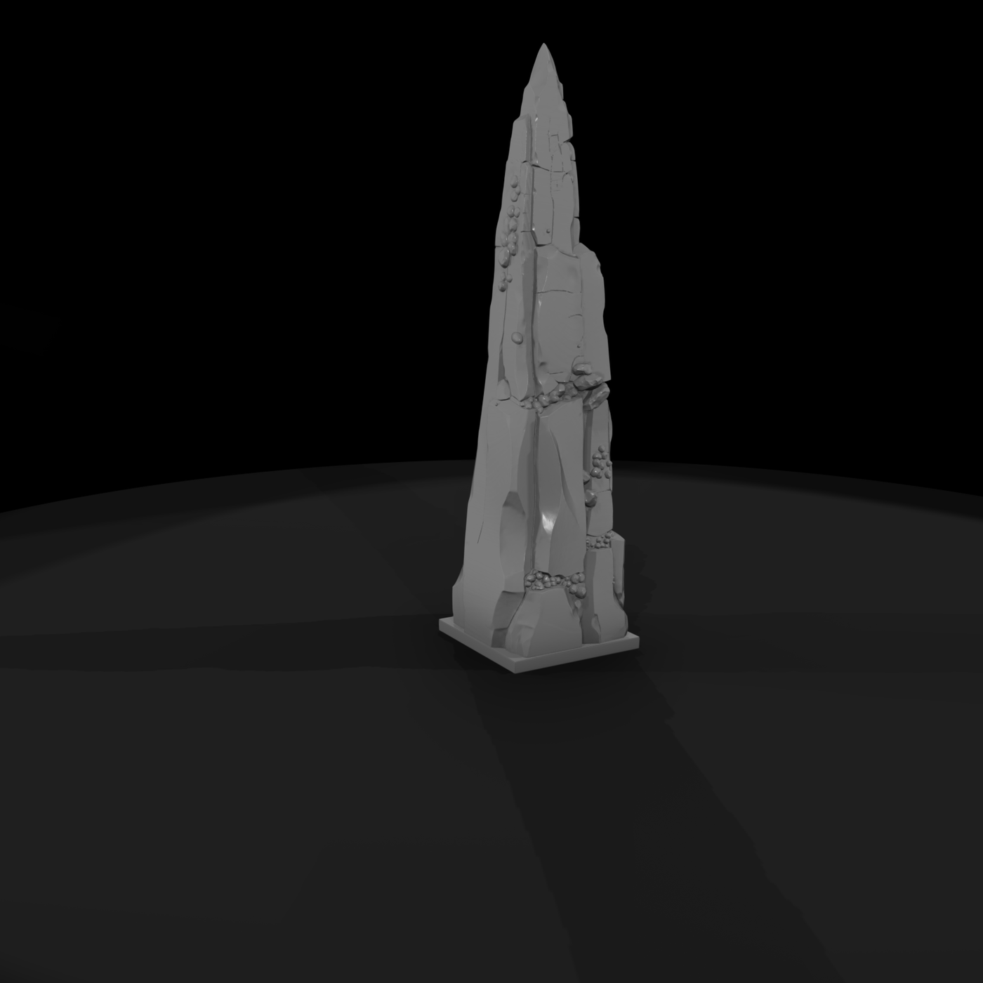 Stylized Jagged Rock Spire