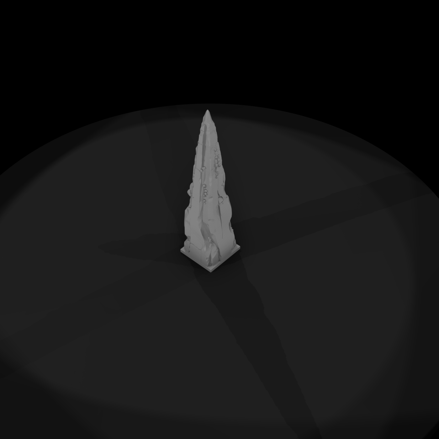 Stylized Jagged Rock Spire