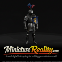 Stylized Medieval Knight Plate Armor — Accessory miniature, three-quarter view — thumbnail 2