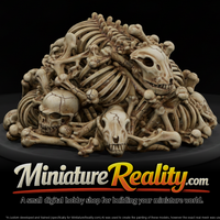 Stylized Mixed Skeleton Pile miniature, three-quarter view — thumbnail 1