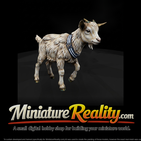 Stylized Nautical Baby Goat Miniature — 3D Printable