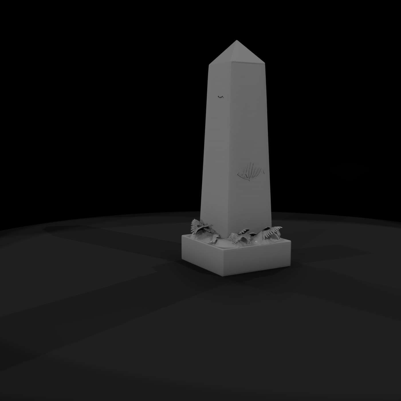Stylized Naval Obelisk Memorial (Diorama Scenery)