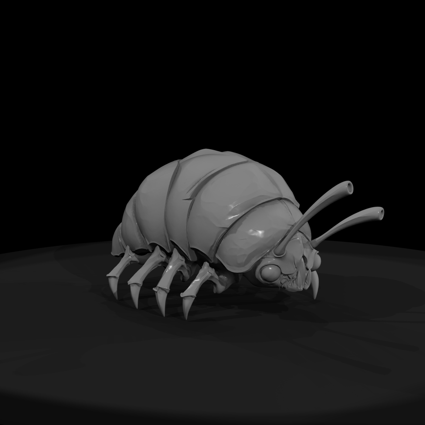 Stylized Pill Bug Fantasy Miniature & Tabletop