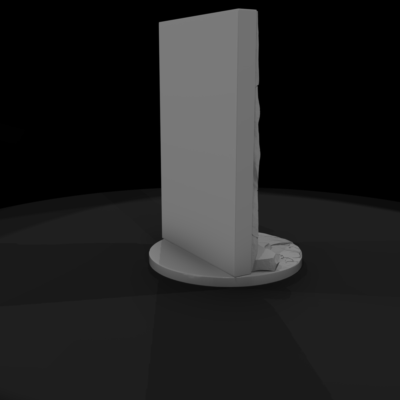 Stylized Ruined Stone Wall Base