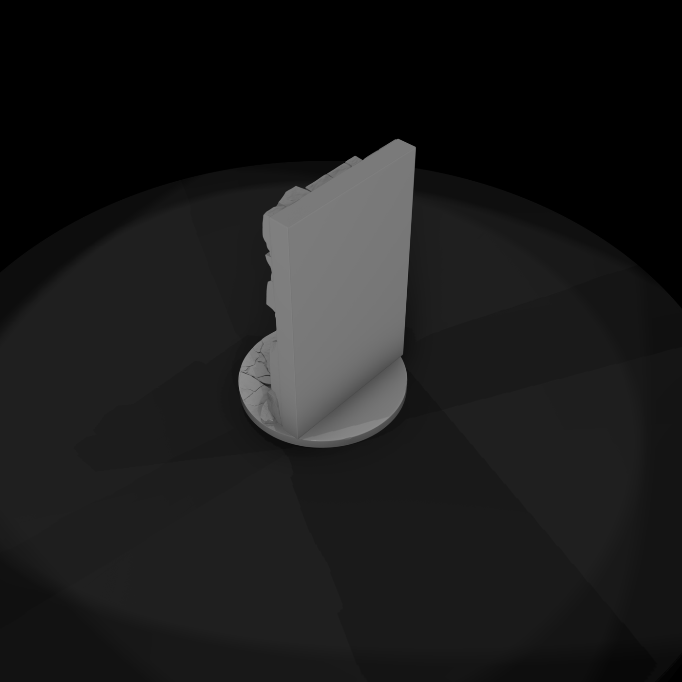 Stylized Ruined Stone Wall Base