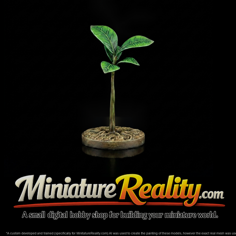 Stylized Sapling on Round Base (HO/