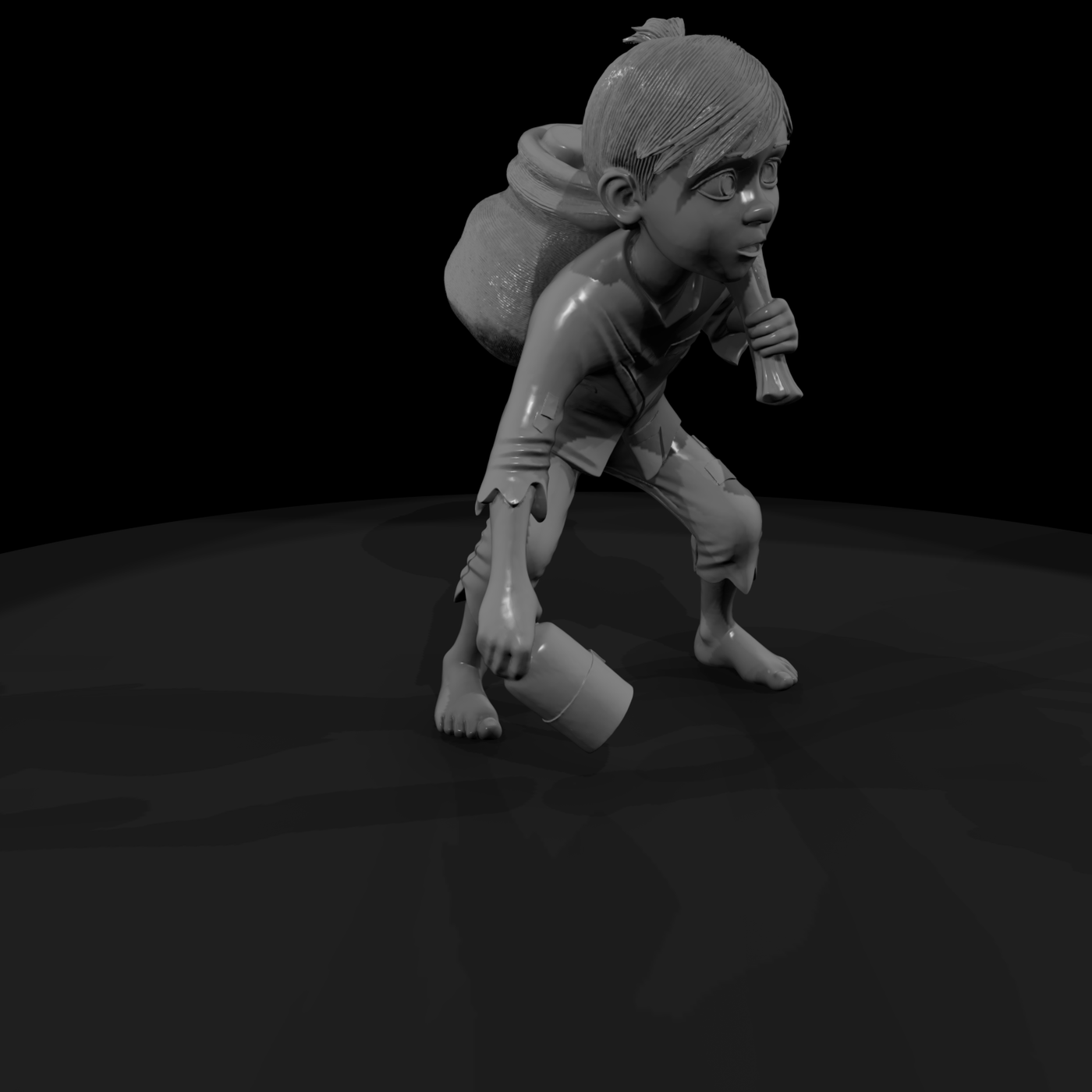 Stylized Scavenger Boy Miniature