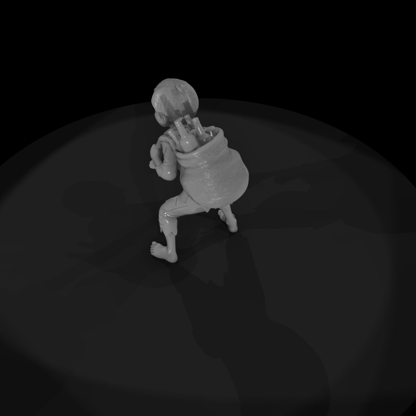 Stylized Scavenger Boy Miniature