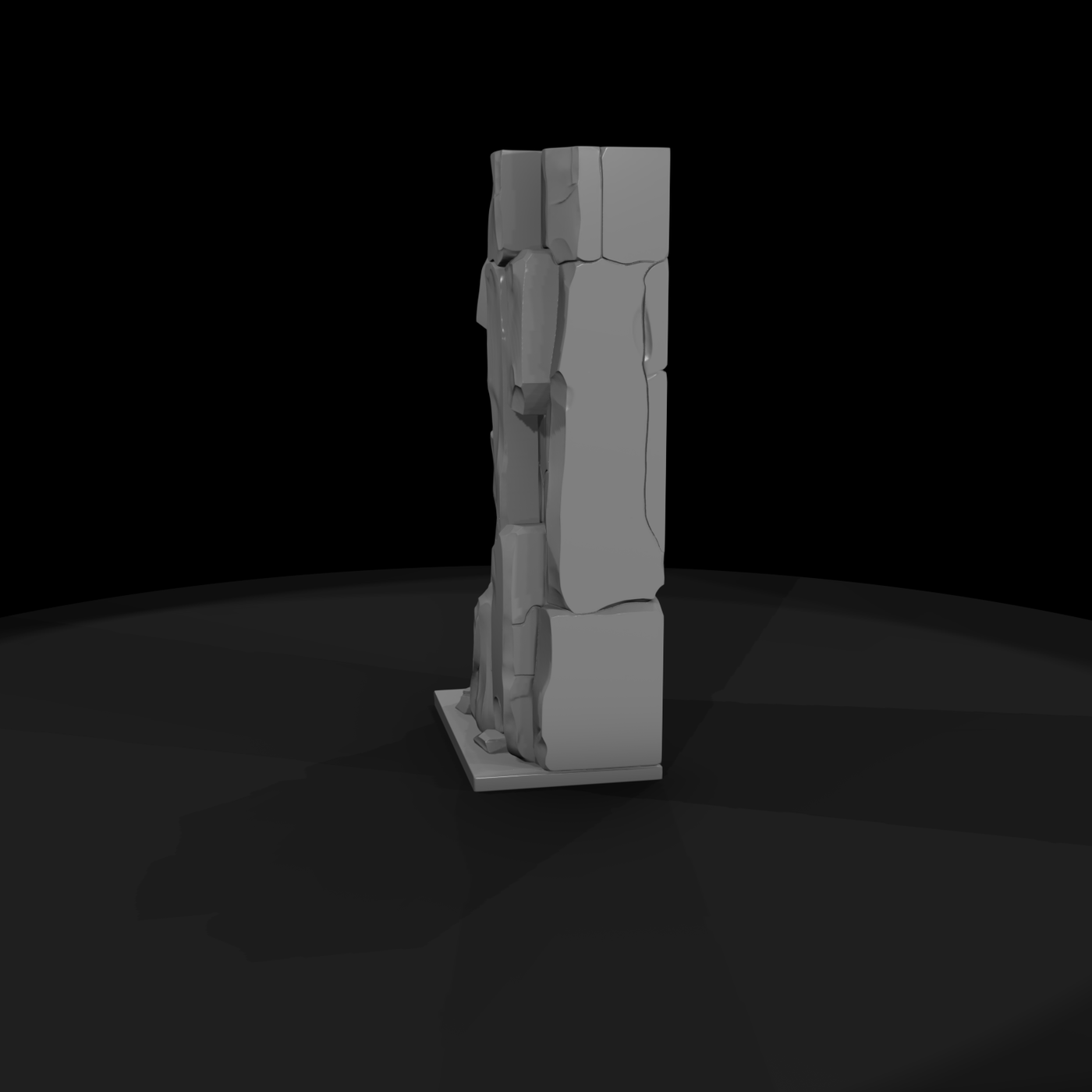 Stylized Stacked Stone Wall — 3D Printable Terrain