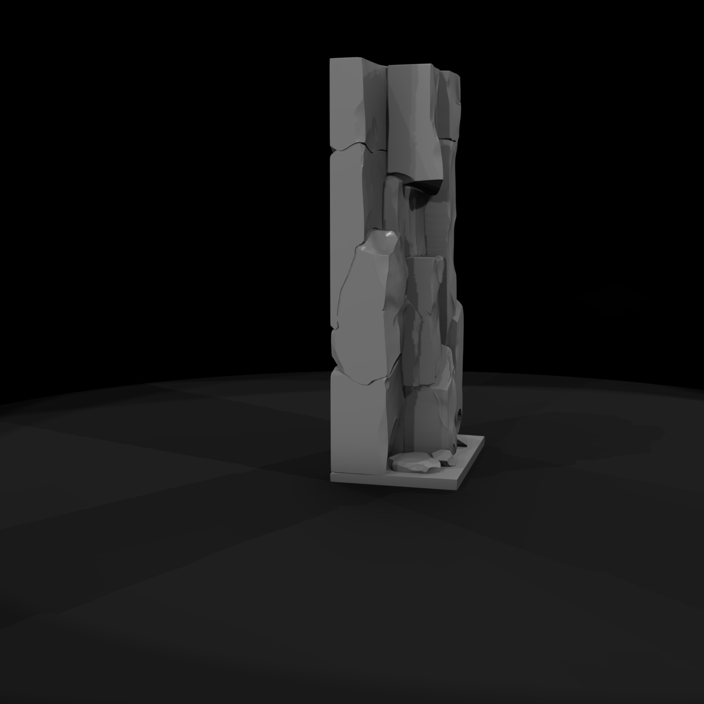 Stylized Stacked Stone Wall — 3D Printable Terrain