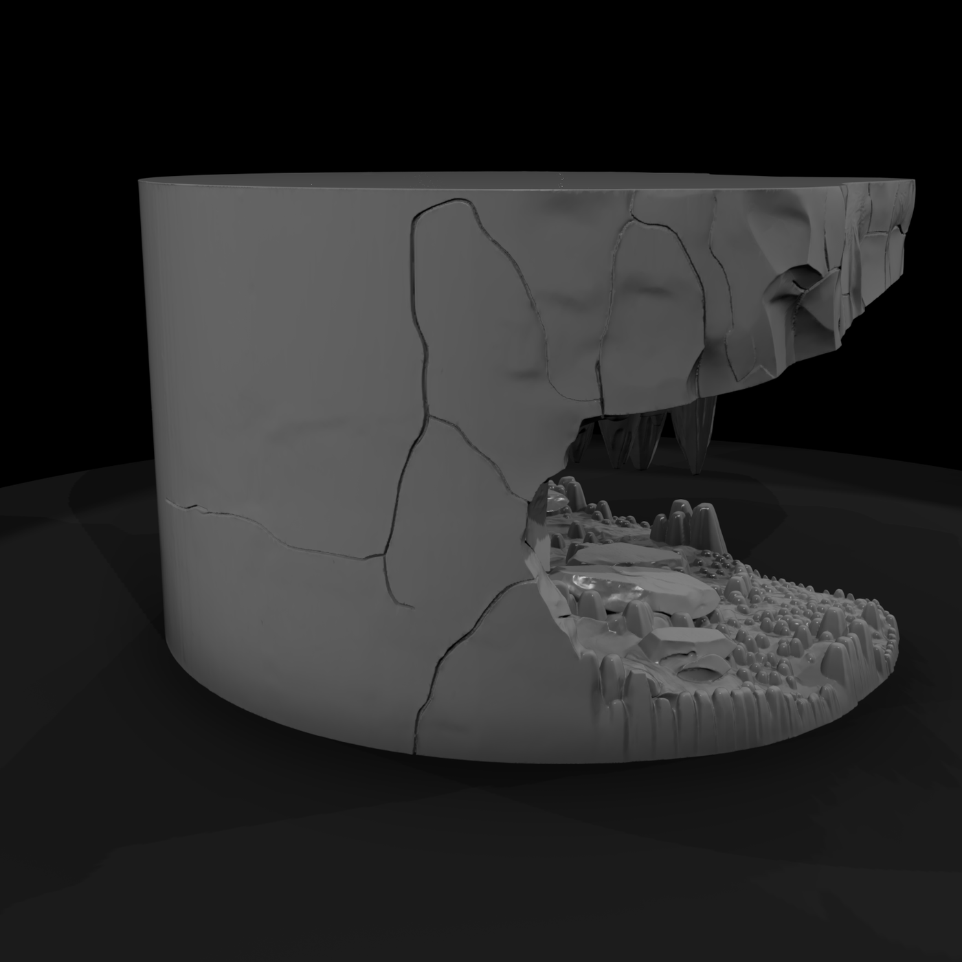 Stylized Stalactite Cave Terrain Piece