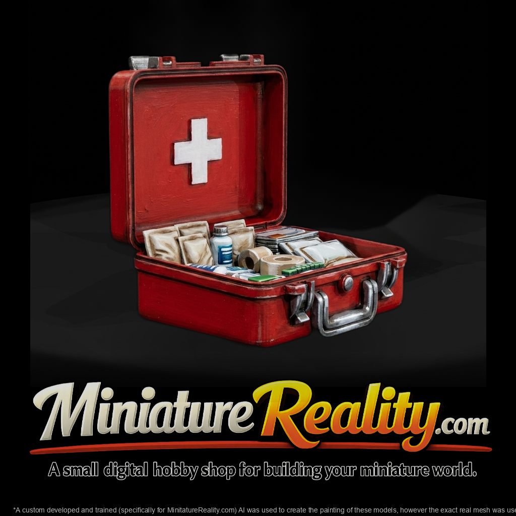 Stylized 3d first aid kit with medical supplies jAlK4amM