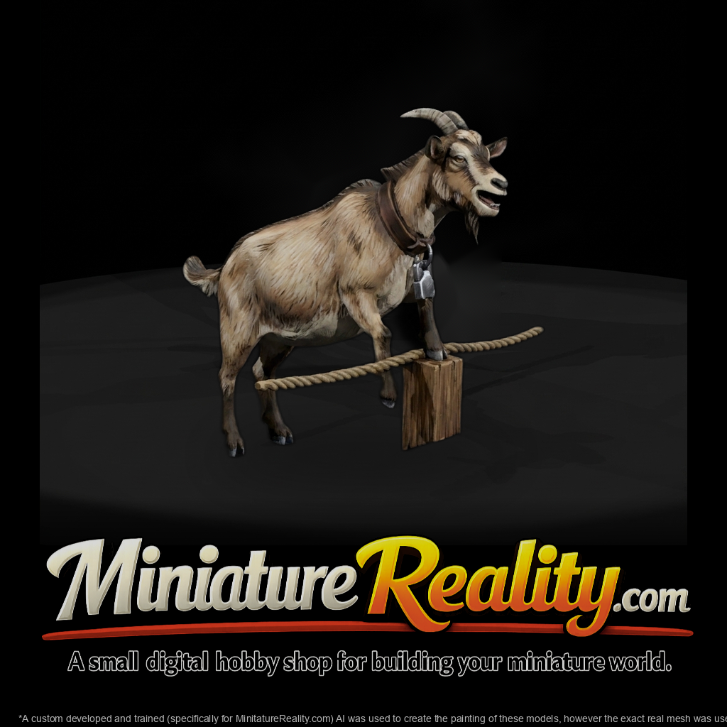 Stylized billy goat 3d farm animal model uktV5Np3
