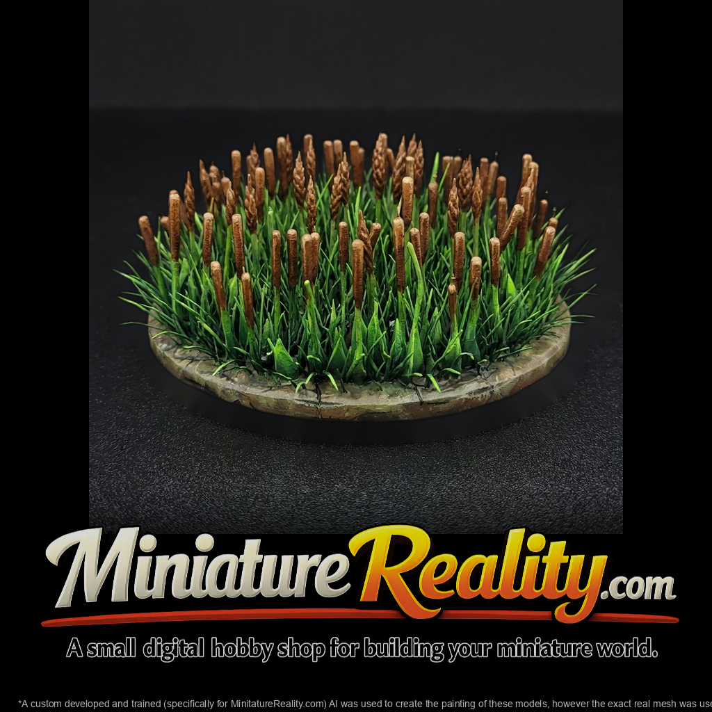Stylized low poly wild grass cattail 3d model azuLW4Q1