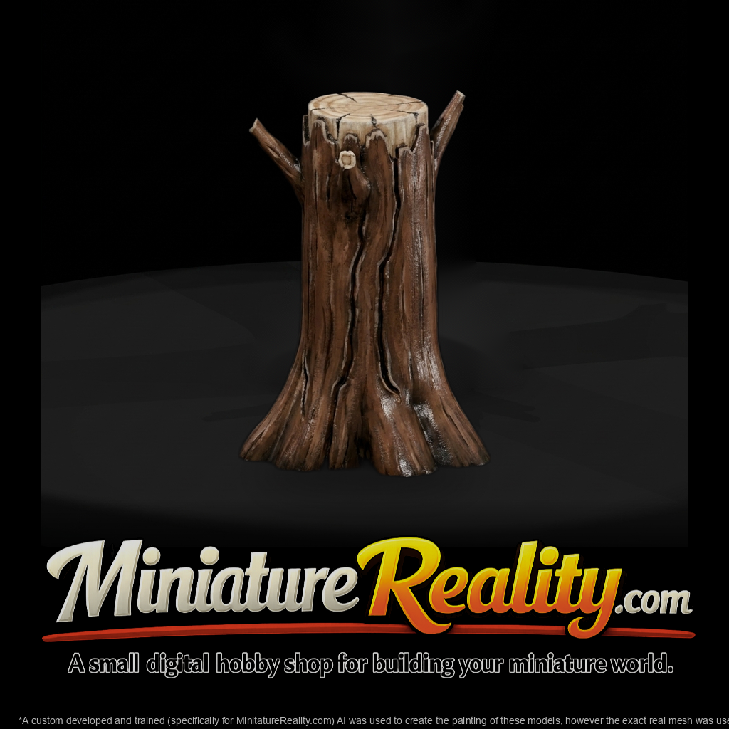 Stylized realistic tree stump 3d model bAeWQMAm