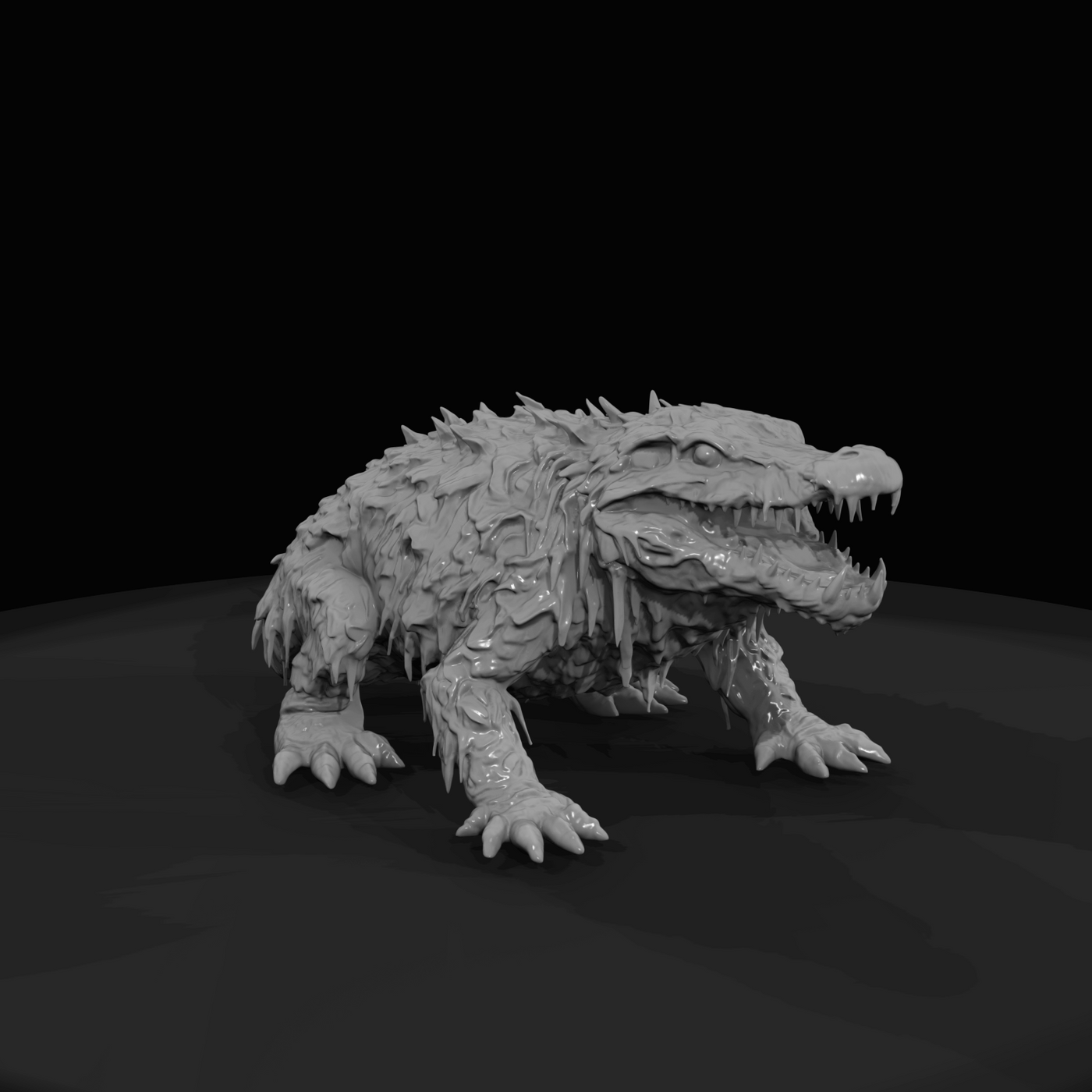 Swamp Scene Blighted Crocodile (estimated)