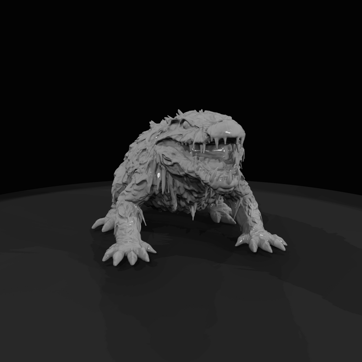 Swamp Scene Blighted Crocodile (estimated)