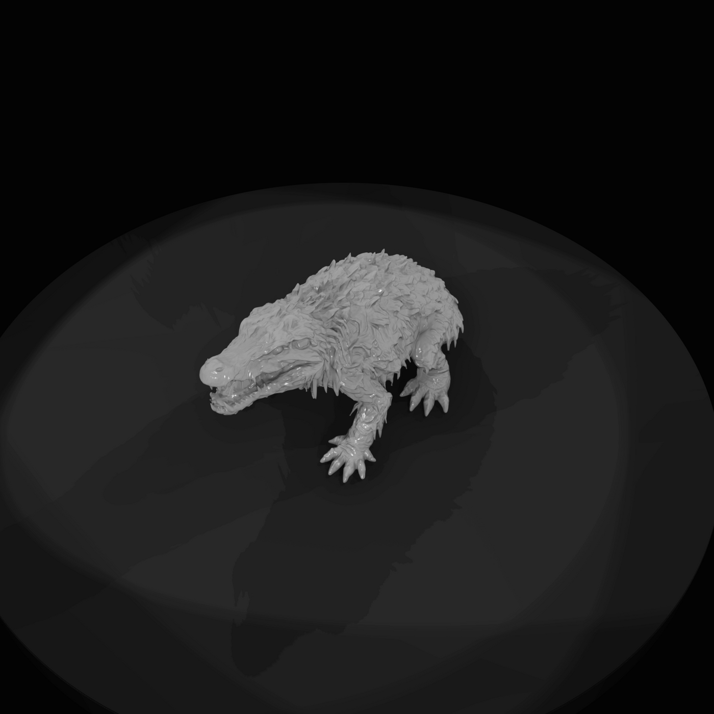 Swamp Scene Blighted Crocodile (estimated)
