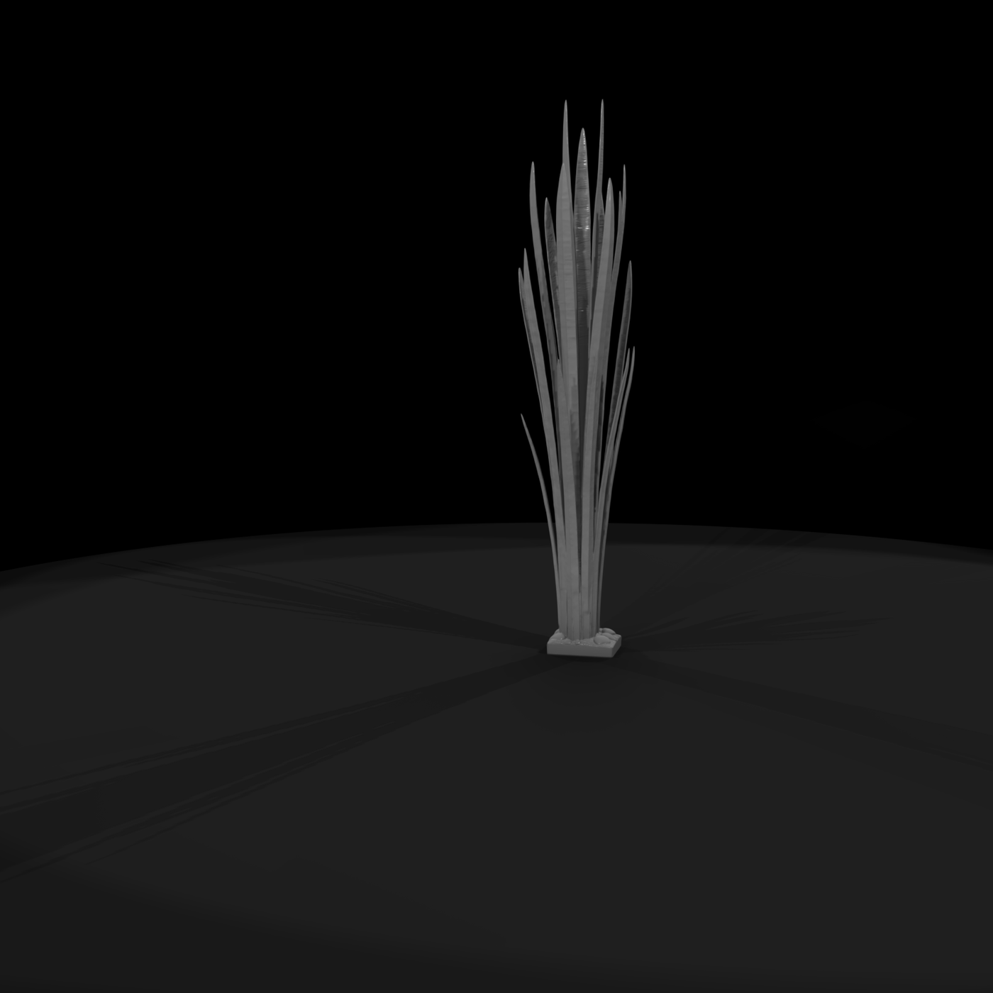 Tall Ornamental Grass Clump (3D Printable)