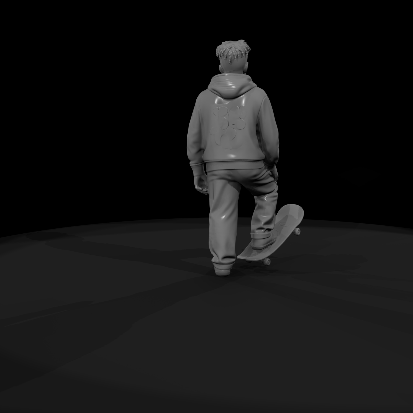 Teenage Boy with Skateboard