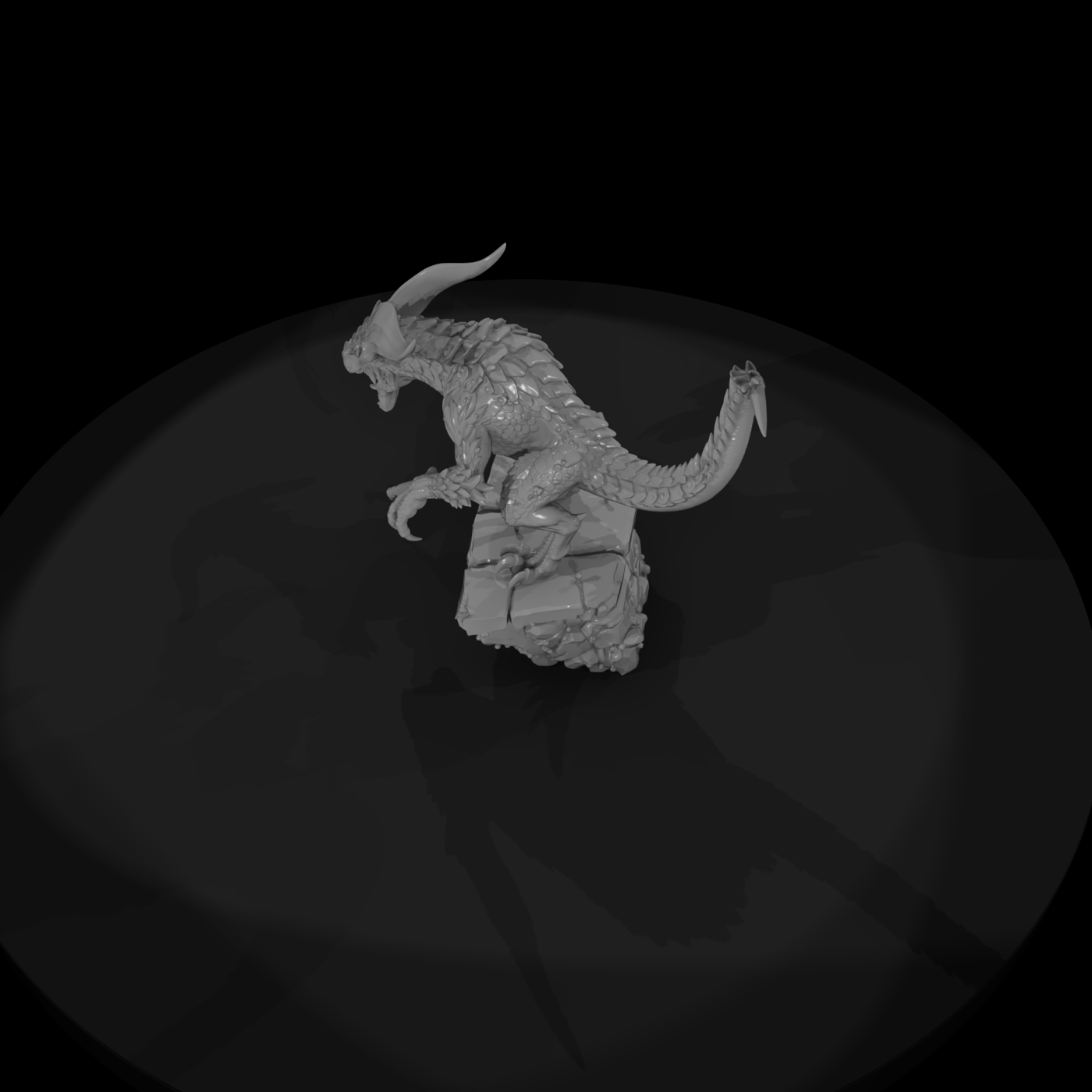 Apex Mountain Drake Dragon Miniature