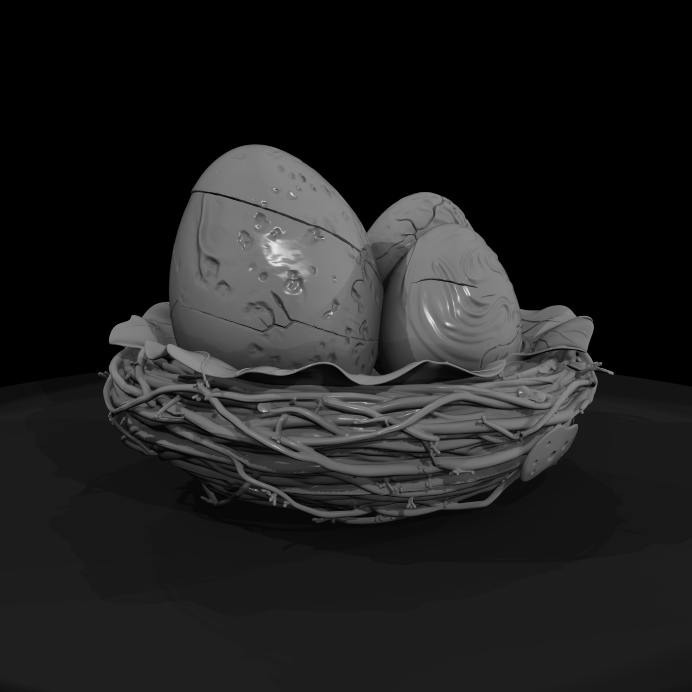 Dragon Egg Cluster in Nest