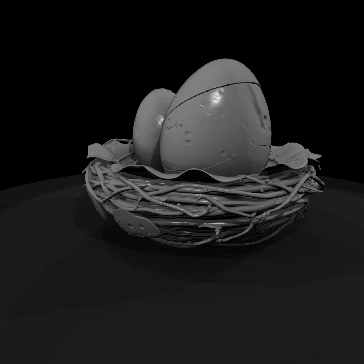 Dragon Egg Cluster in Nest