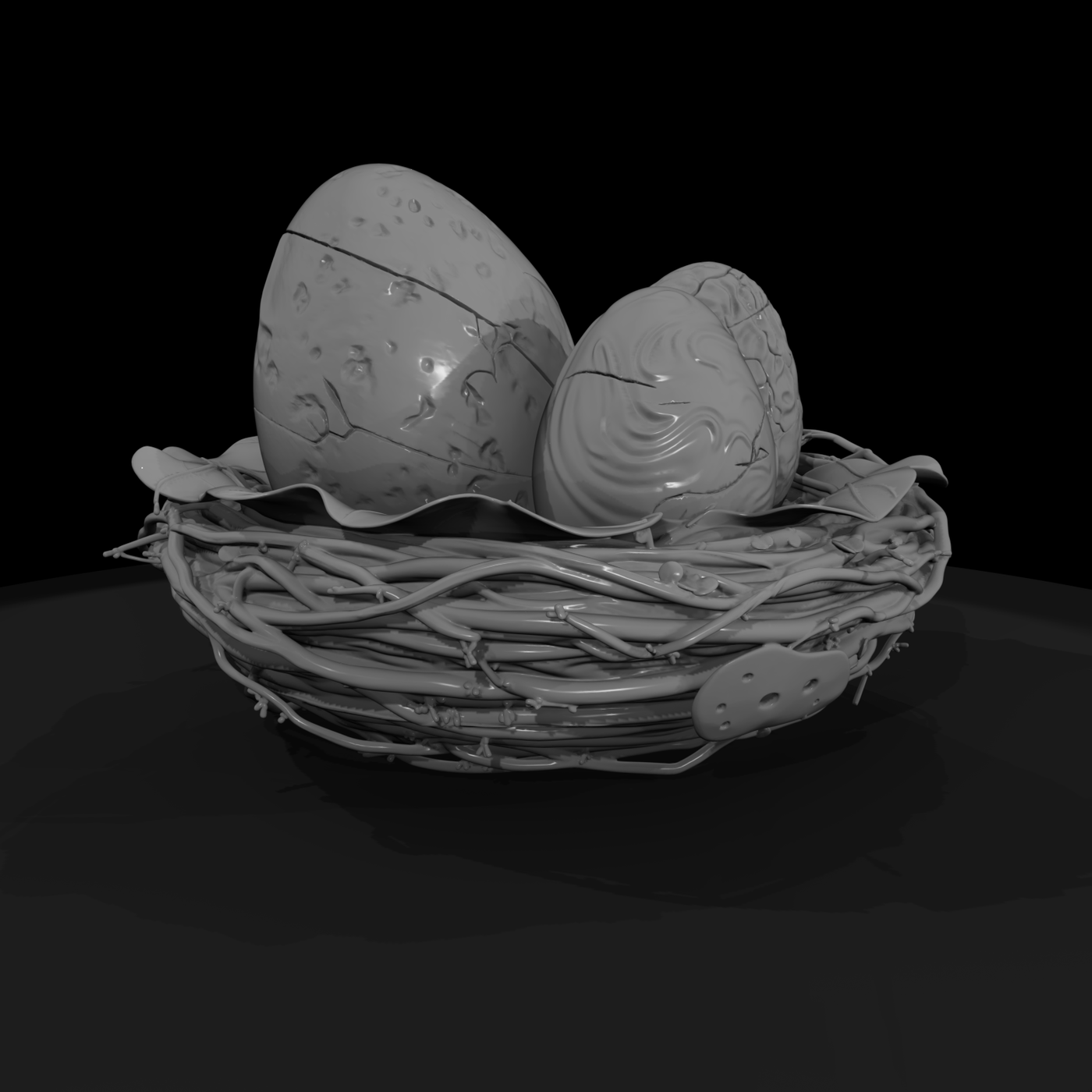 Dragon Egg Cluster in Nest