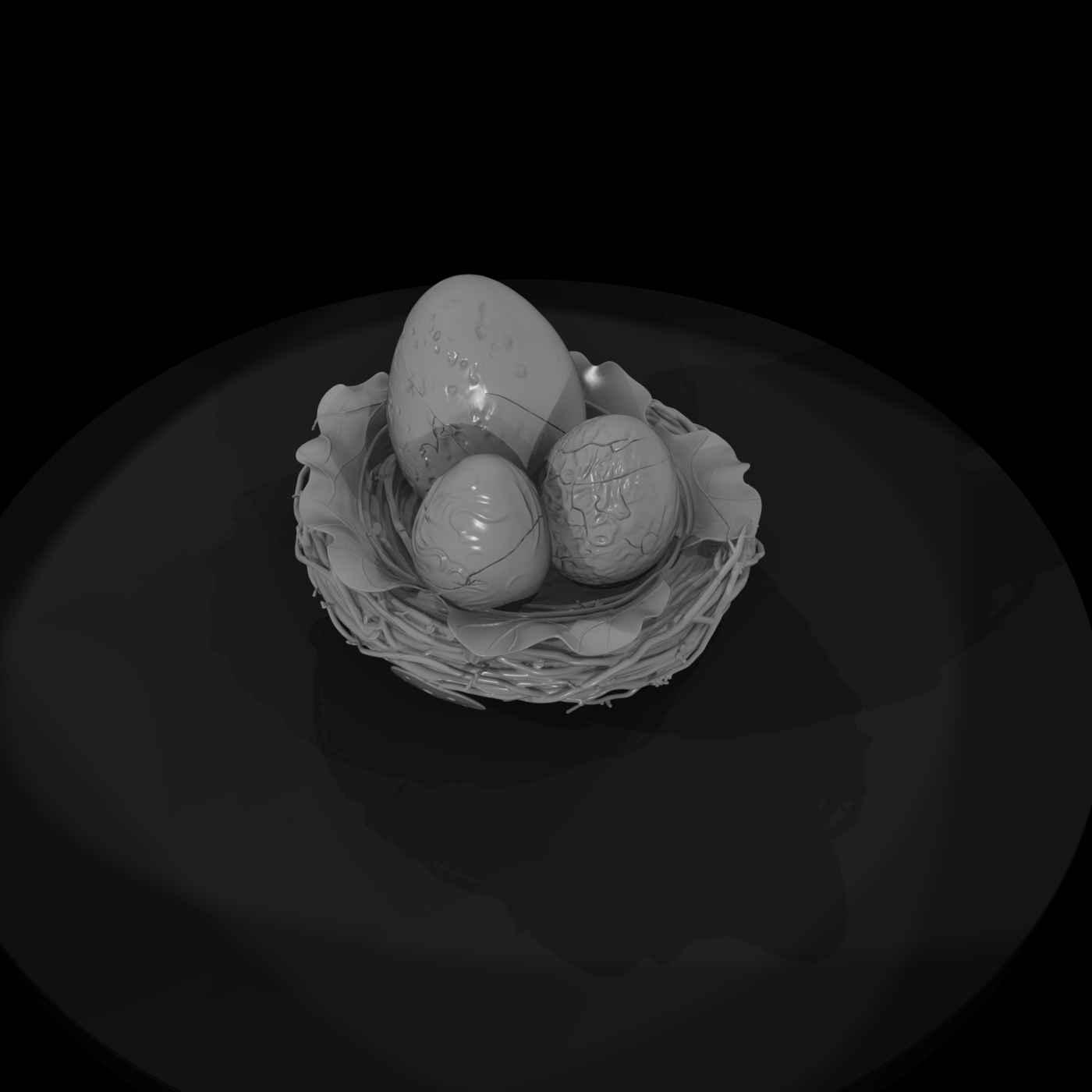 Dragon Egg Cluster in Nest