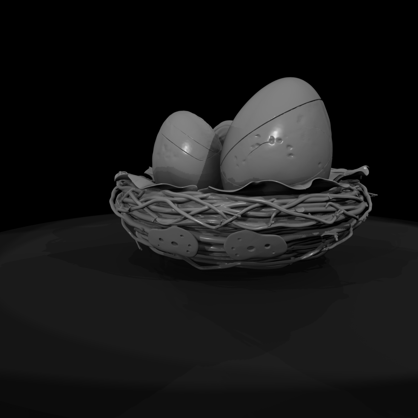 Dragon Egg Cluster in Nest