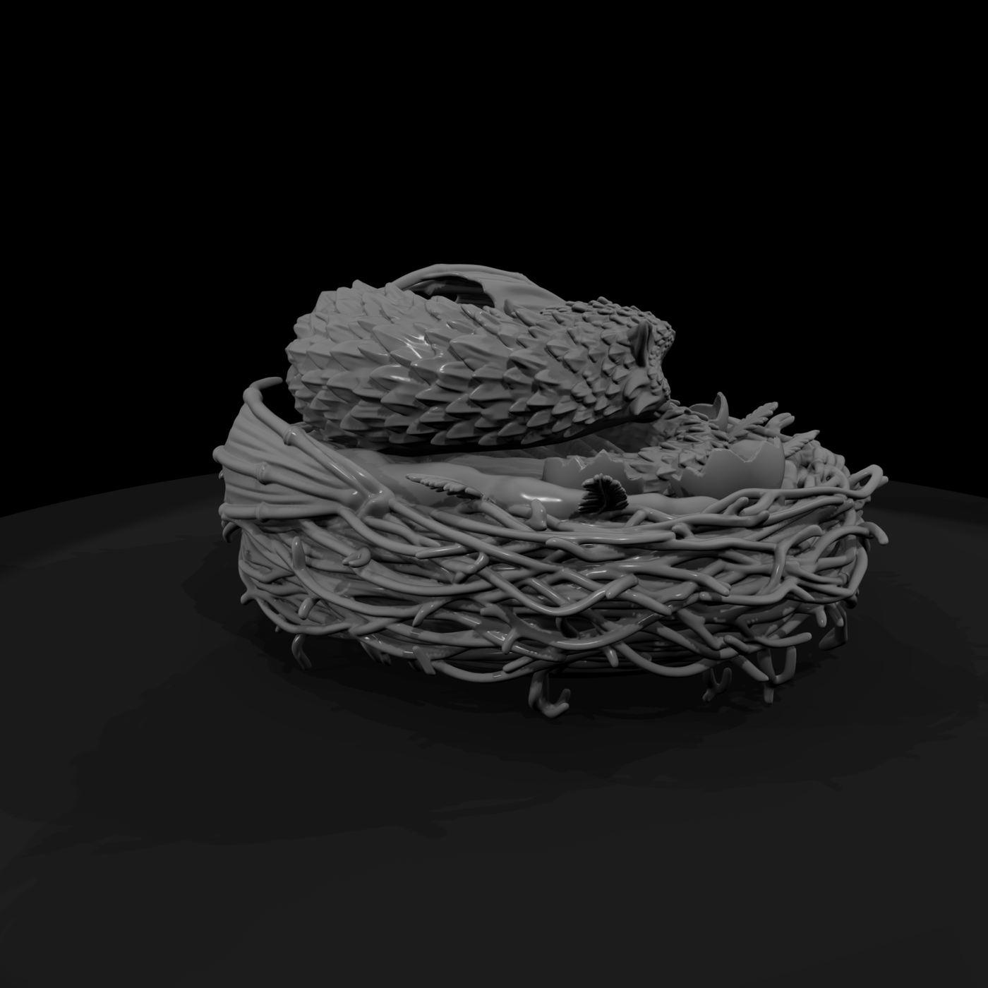 Emberkin Drakelet in Nest