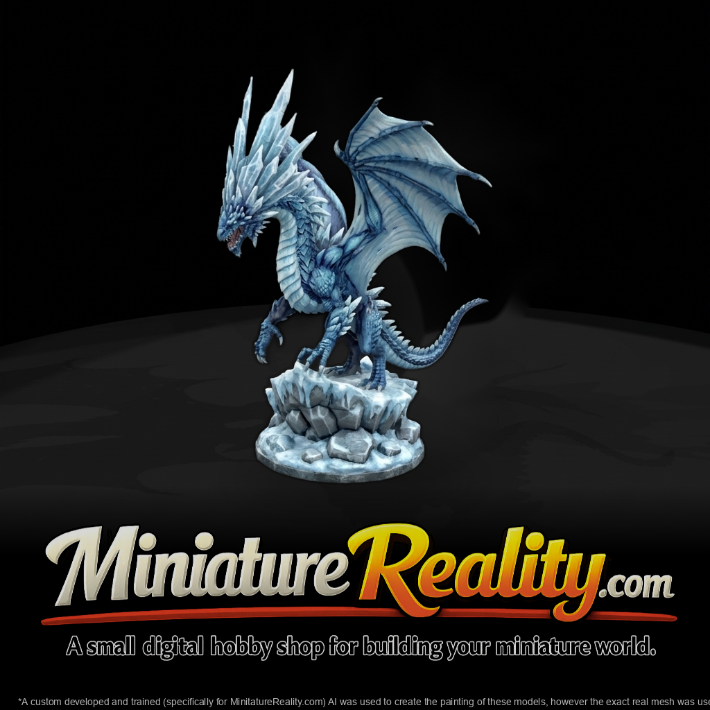Frostbound Wyrm Dragon Miniature