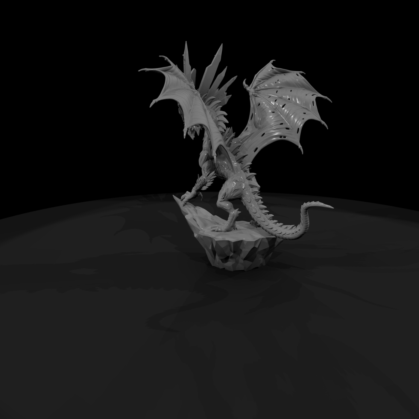 Frostbound Wyrm Dragon Miniature