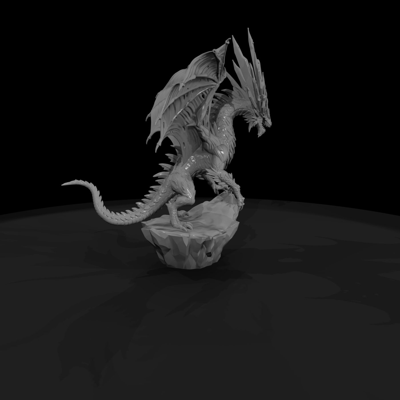 Frostbound Wyrm Dragon Miniature