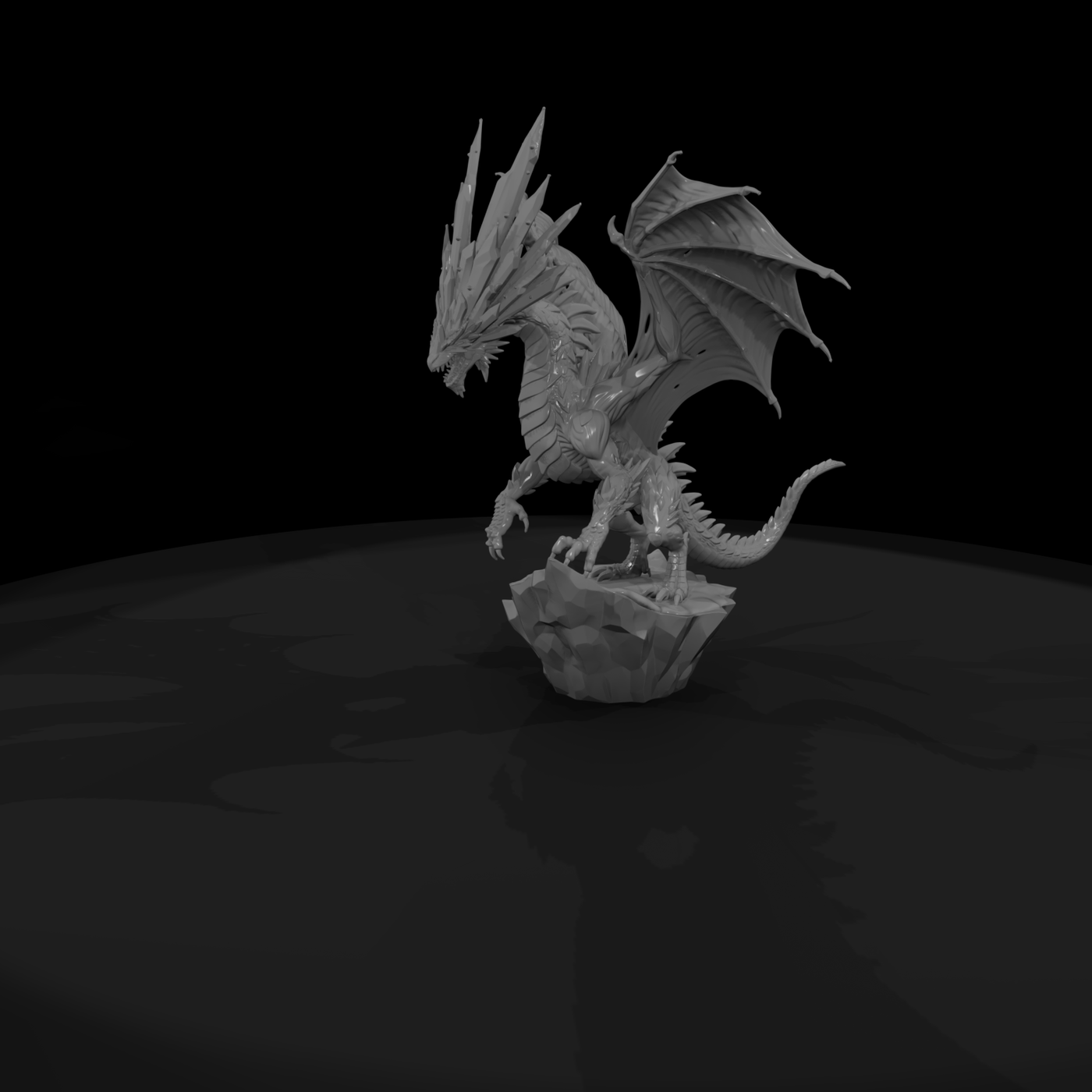 Frostbound Wyrm Dragon Miniature