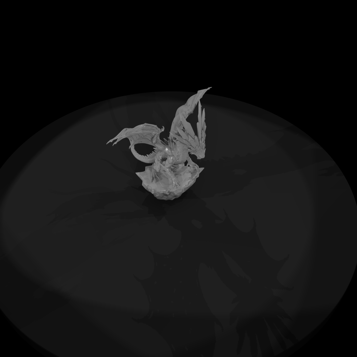 Frostbound Wyrm Dragon Miniature