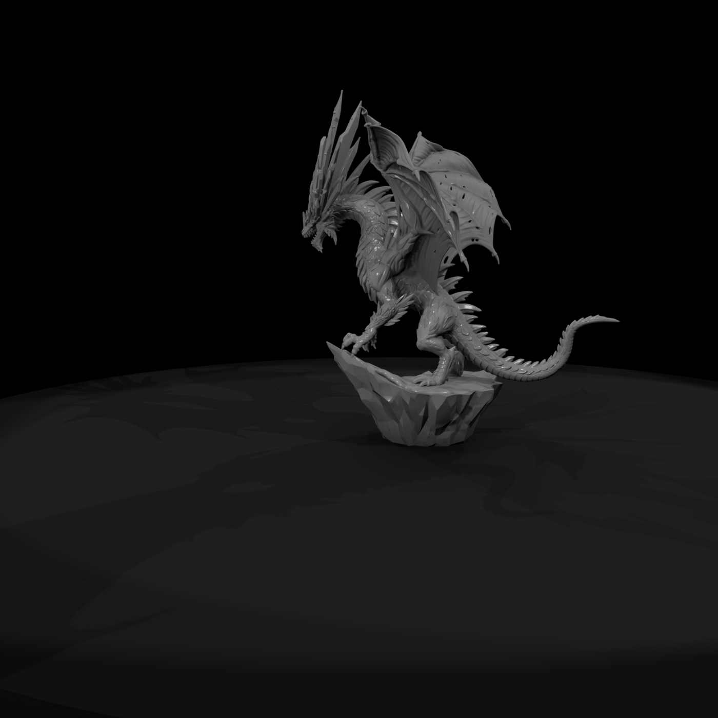 Frostbound Wyrm Dragon Miniature