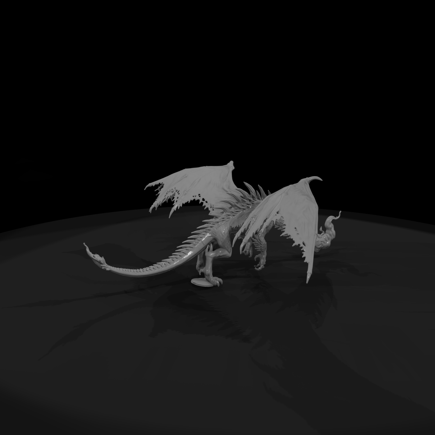 Frostbound Wyrm Ice Dragon on Glacier Base  2d