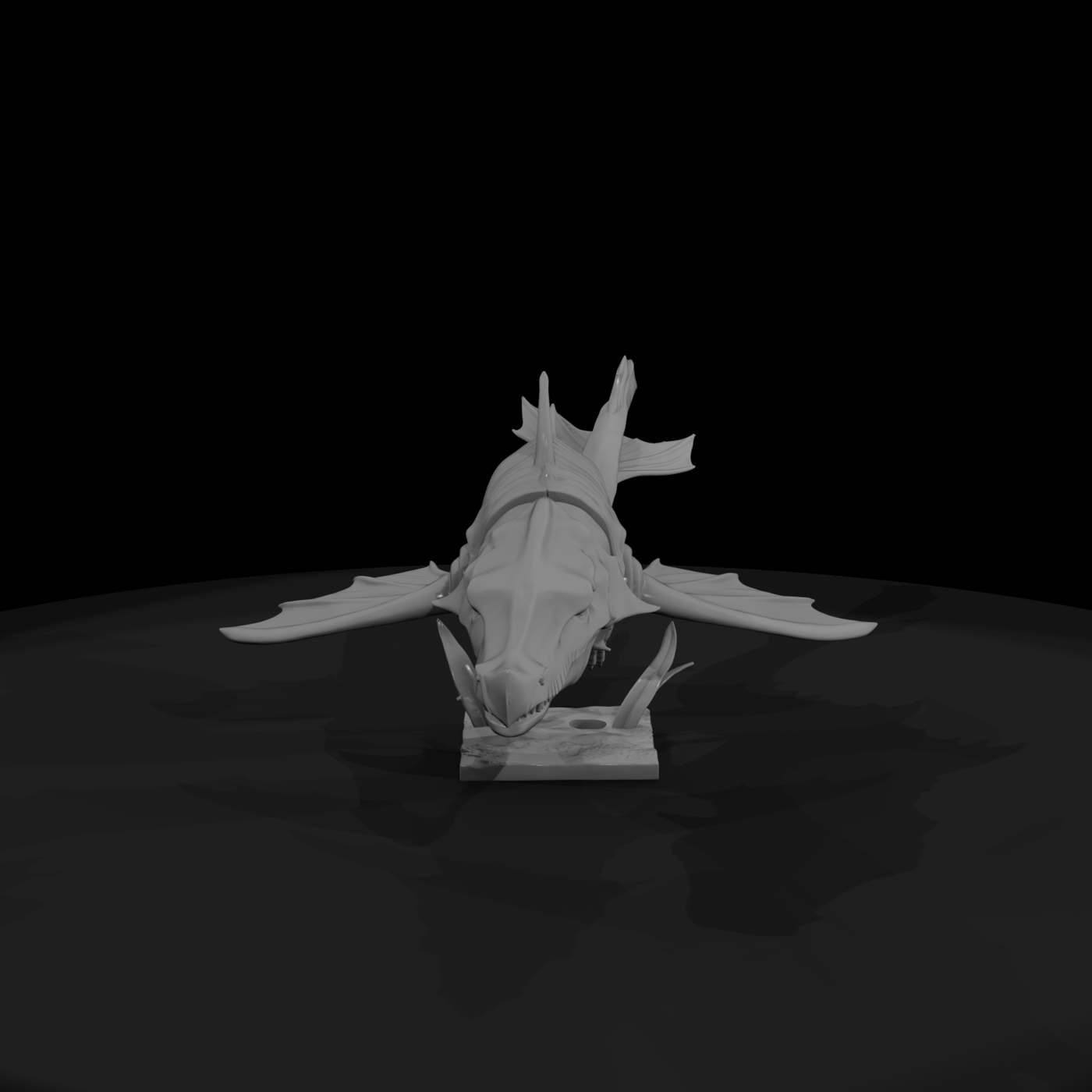 Tidebreaker Sea Drake Miniature — Ramming Pose on Scenic Bas