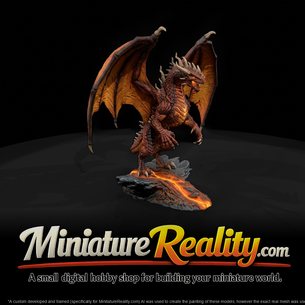 Volcanic Ember-Drake Miniature