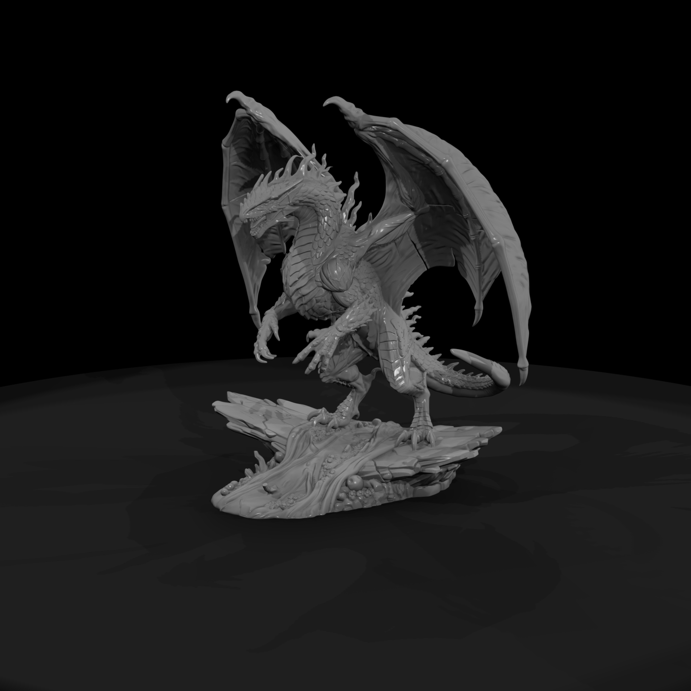 Volcanic Ember-Drake Miniature