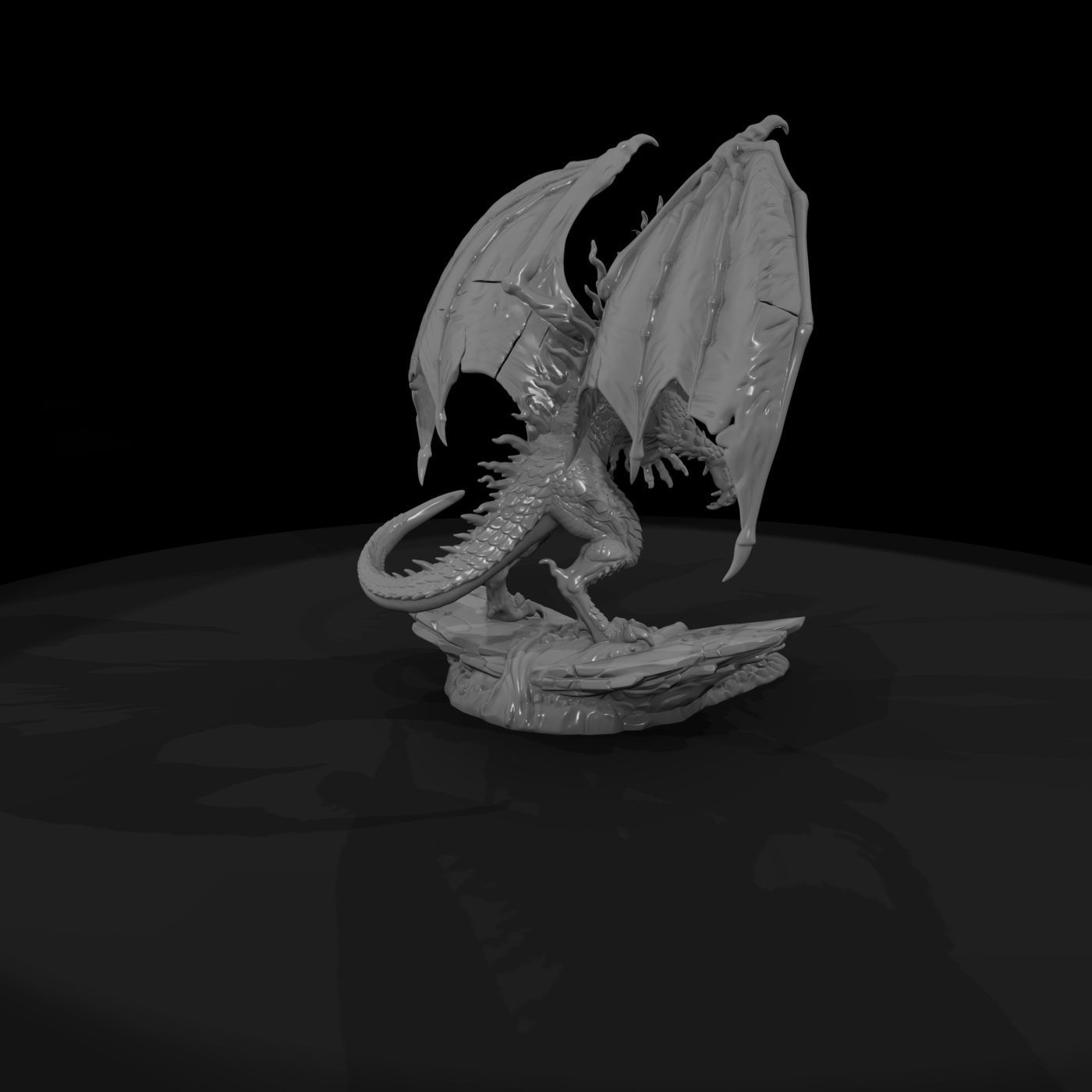 Volcanic Ember-Drake Miniature
