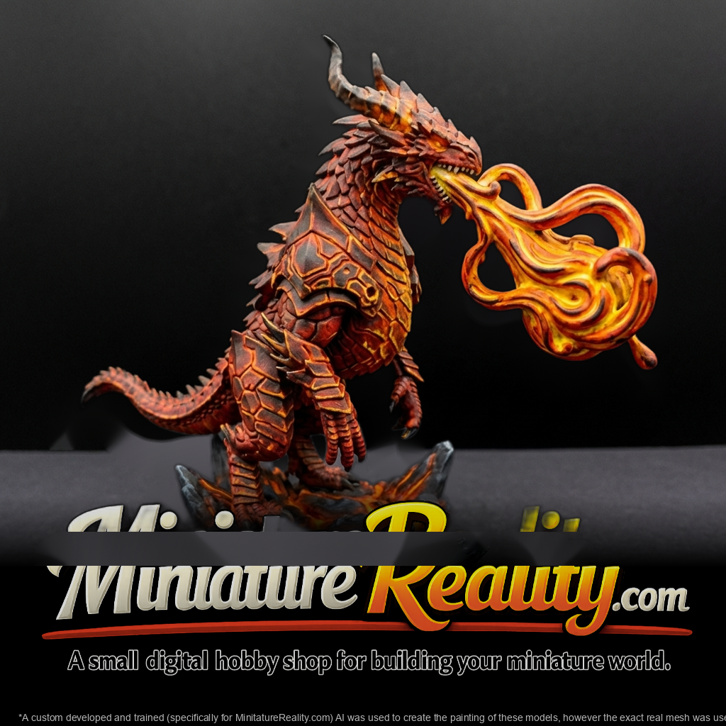 Volcanic Ember-Drake Miniature