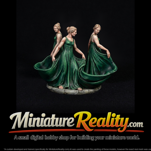 Three Draped Women Centerpiece — / Statue