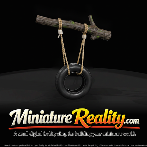 Tire Swing (3D Printable Miniature)